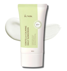 IUNIK Centella Calming Moisture Protector Solar, bote visible, protección diaria para piel sensible y vegana.