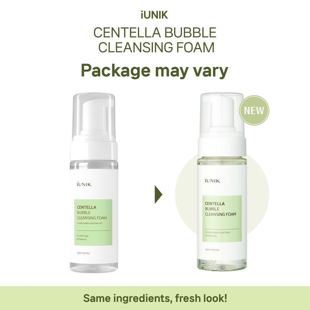 iunik centella: espuma cremosa que limpia suavemente la piel.