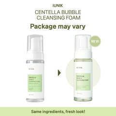 iunik centella: espuma cremosa que limpia suavemente la piel.
