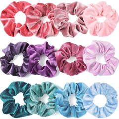 IVARYSS scrunchies de terciopelo, 12 colores para usar a diario.