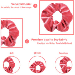 IVARYSS scrunchies de terciopelo con textura suave para cabello cómodo.
