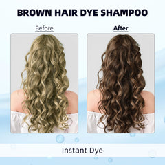 Gloved user applies Ivnil to gray hair for quick coverage.