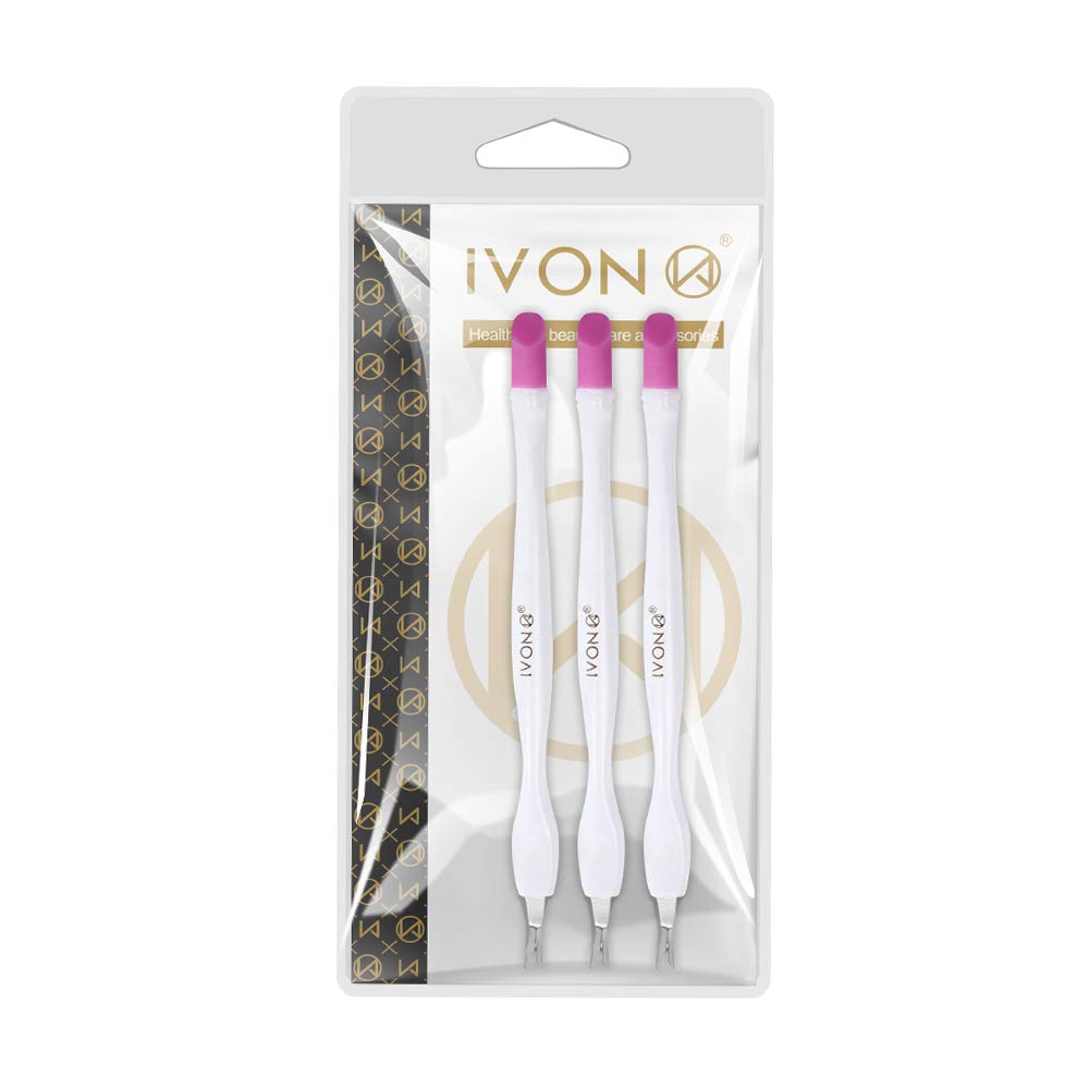IVON mango blanco ergonómico, cómodo de sostener durante la rutina de uñas.