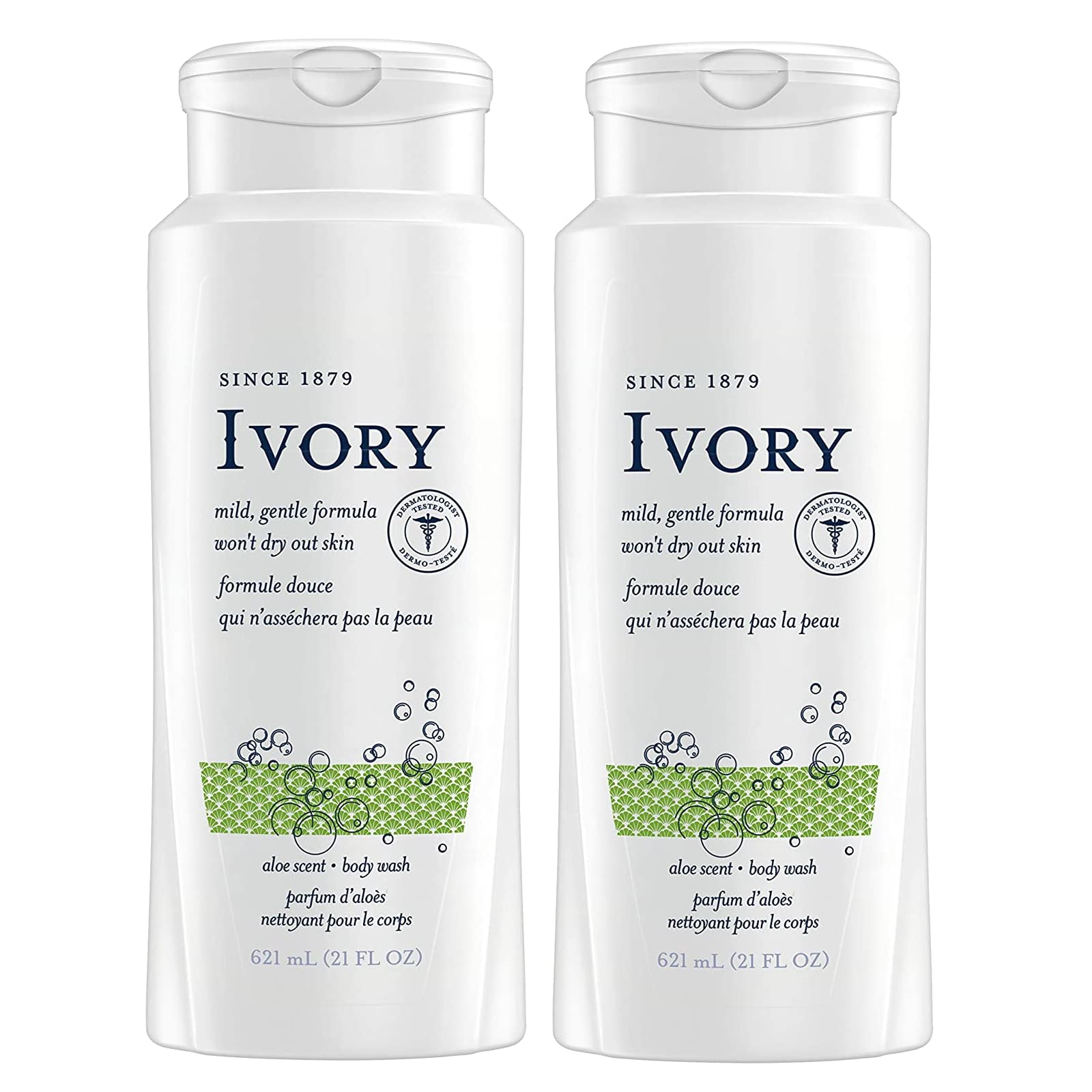Ivory Aloe: botella de gel de ducha que hidrata y limpia la piel.