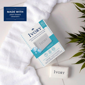 Ivory barra jabón 99-44% pura, tranquilidad para piel sensible.