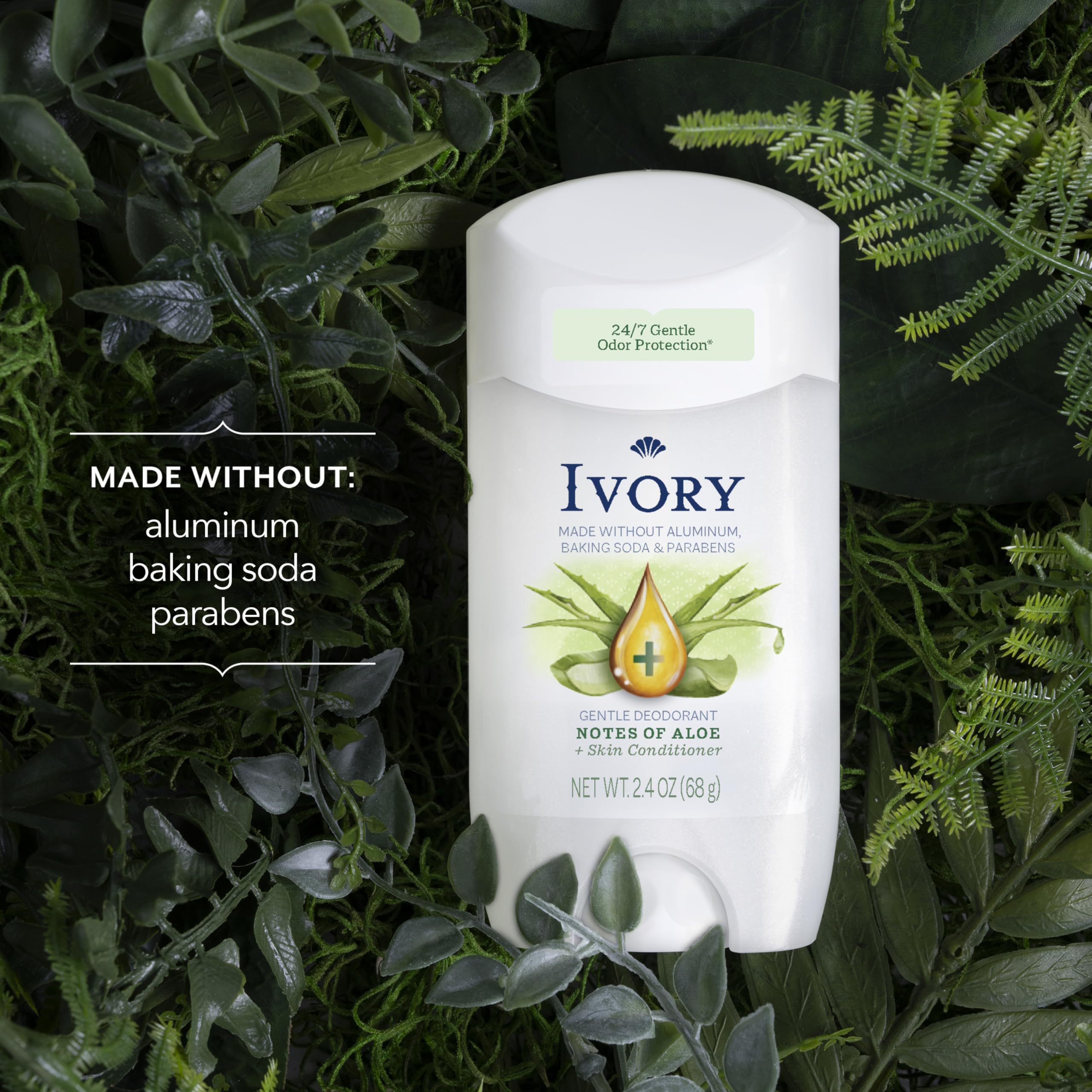 Ivory desodorante dermatológicamente probado para uso diario suave