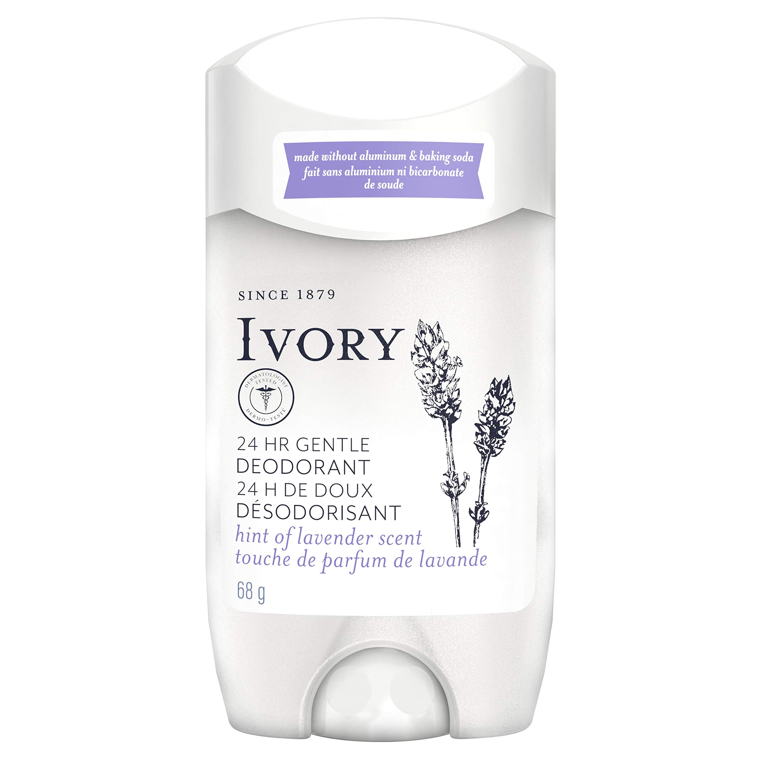 Ivory desodorante sin aluminio en barra, protección diaria.