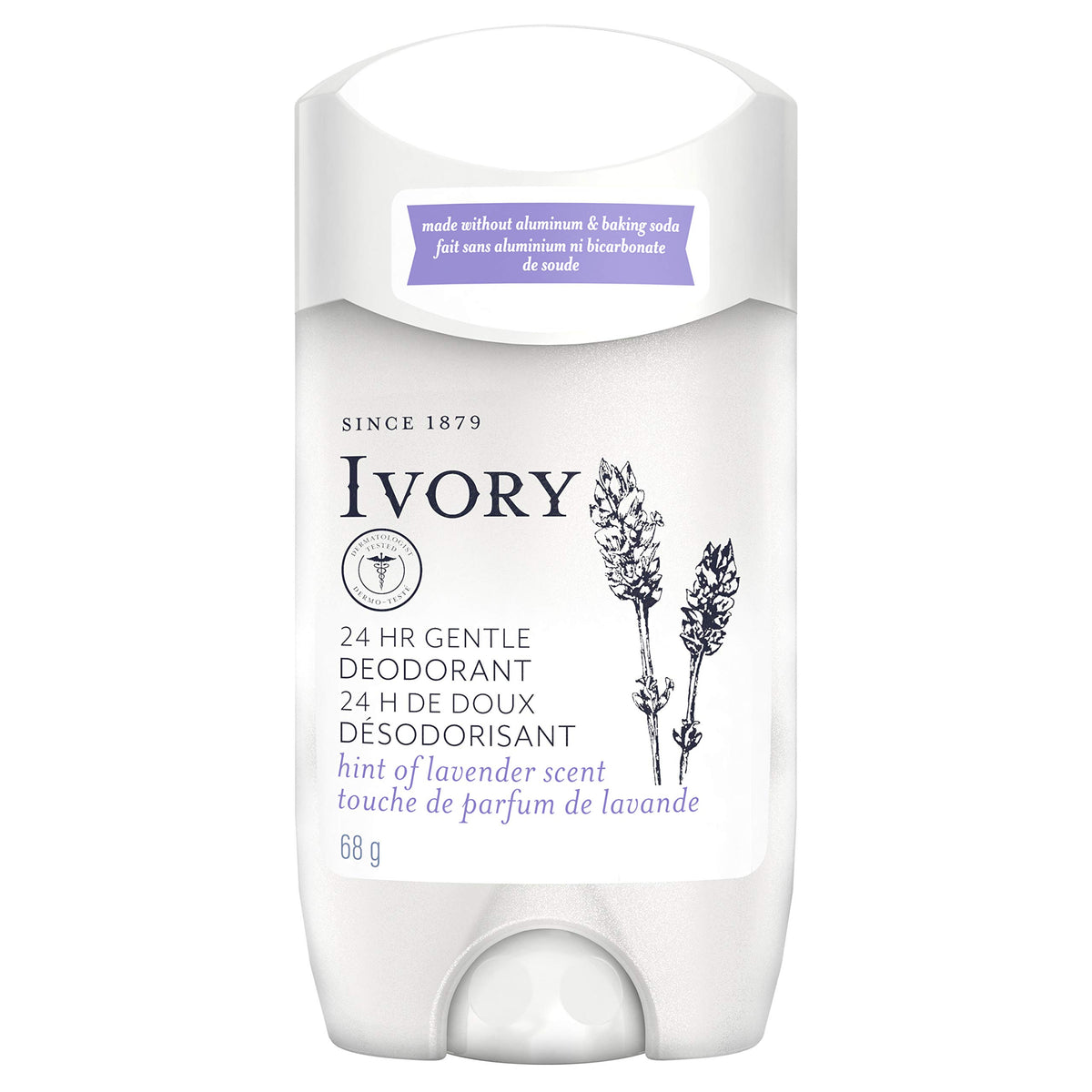 Ivory desodorante sin aluminio en barra, protección diaria.