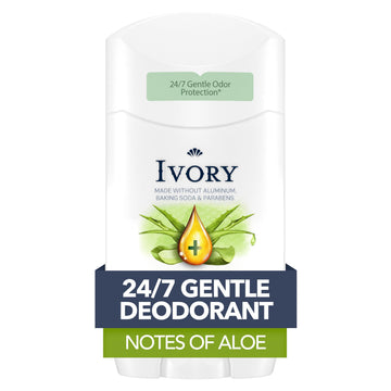 Ivory desodorante sin aluminio, notas de aloe para frescura duradera