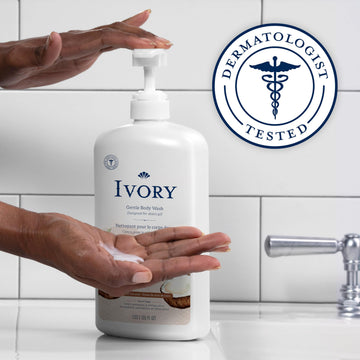 Ivory gel de baño basado en plantas para limpieza suave y eficaz.