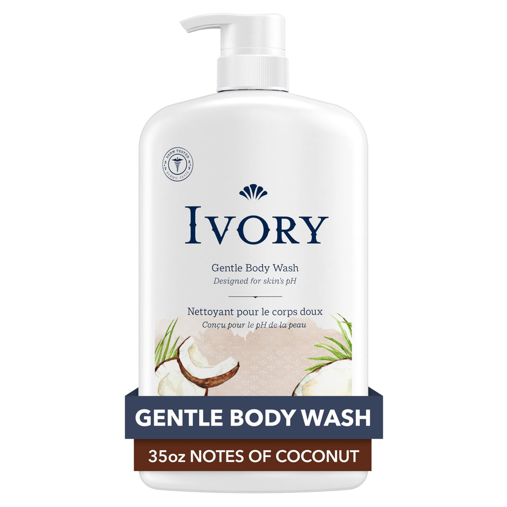 Ivory gel de baño coco para toda la familia, lavado suave.