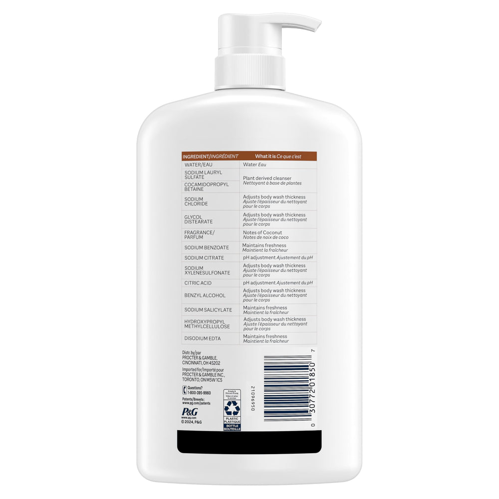 Ivory gel de baño coco suave para la rutina familiar.