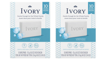 Ivory jabón en barra original de 4 onzas, limpieza suave para piel sensible.