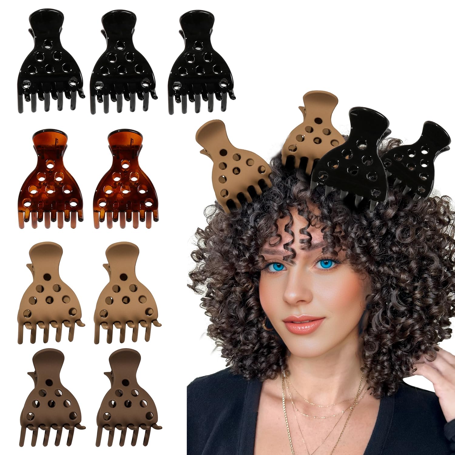 Ivyu pinza de volumen para raíces en cabello rizado, ayuda a levantar rizos con comodidad.