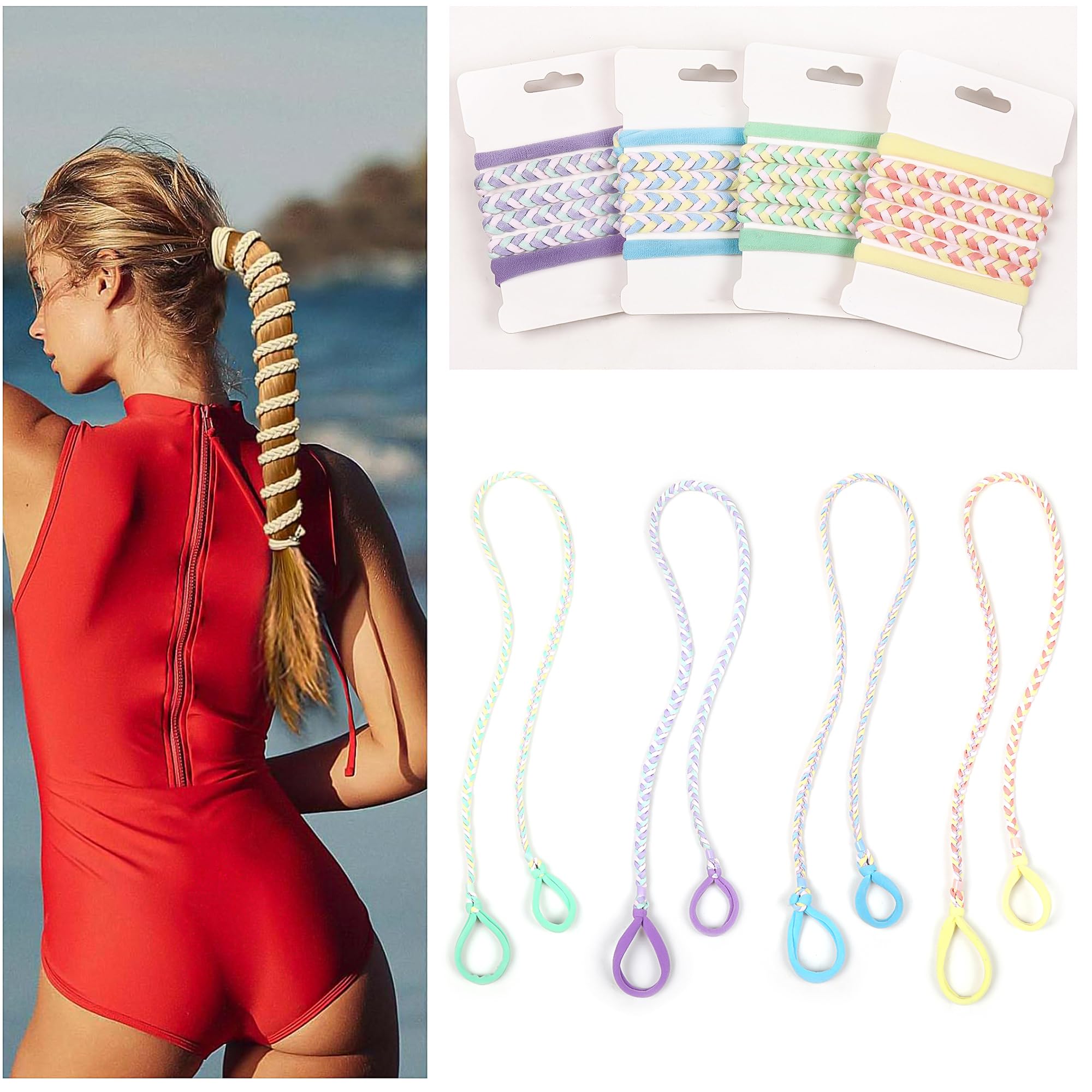Ivyu Sport coletero trenzado para mantener el cabello fuera de la cara durante entrenamientos