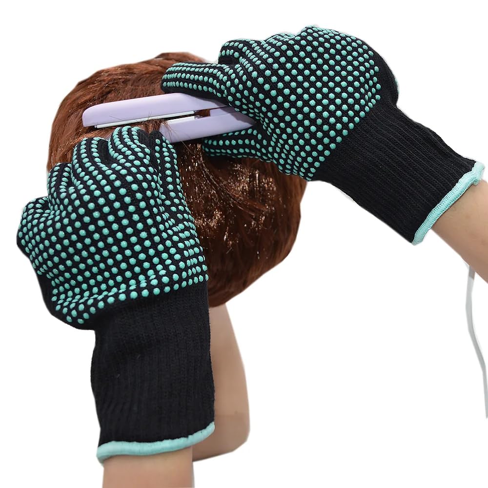 Guantes resistentes al calor para uso en peinado y estilizado sin complicaciones.