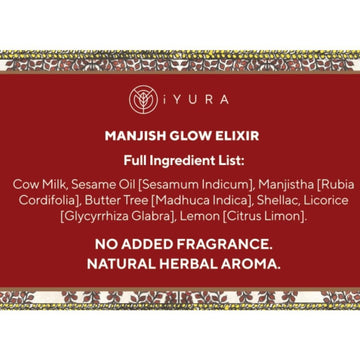 Iyura Manjish Glow Elixir — Texture légère adaptée à tous types de peau