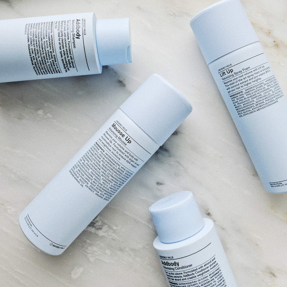 J Beverly Hills Addbody champú con vitamina E visible, cuidado suave para el cabello