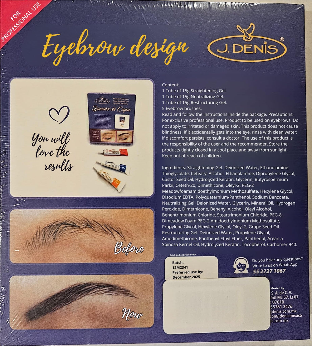 Kit J. Denis para modelado de cejas con perfilado preciso