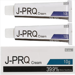 Crema J-PRQ para tatuajes en empaque 2x10 g, lista para uso durante sesiones.
