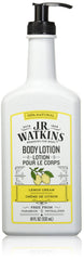 Loción diaria de limón J.R. Watkins en botella, hidrata y suaviza la piel.