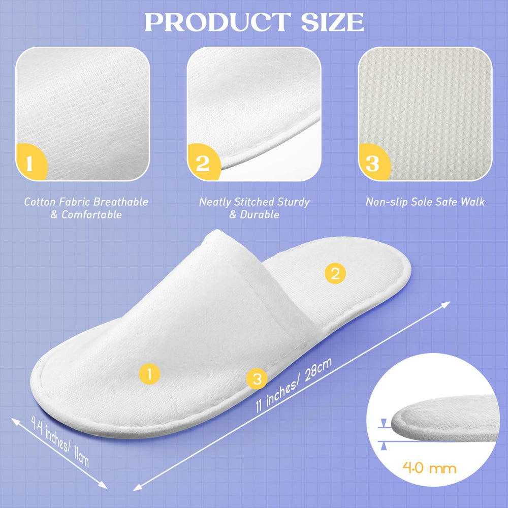 Chaussons JaGely taille unique 28 cm x 11 cm pour la plupart des adultes.