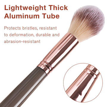 Brocha Jaasuee con dos cabezas redondo, difuminado suave.