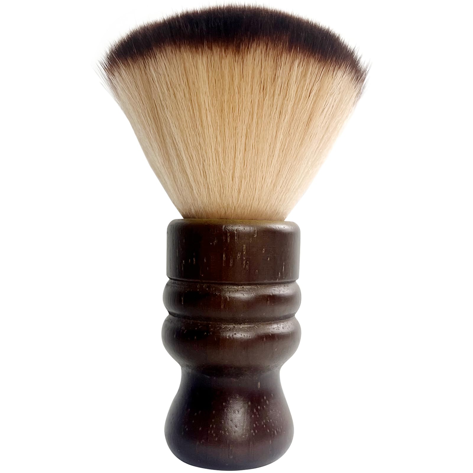 Jaasuee cepillo cuello barbero con mango de madera para comodidad durante el corte.