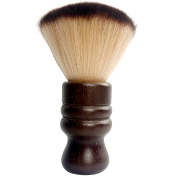 Jaasuee cepillo cuello barbero con mango de madera para comodidad durante el corte.