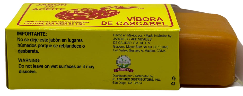Jabón de Aceite Vibora de Cascabel, envasado práctico para uso diario