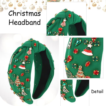 Diadema Jaciya con piedras rojas y verdes para brillo duradero.
