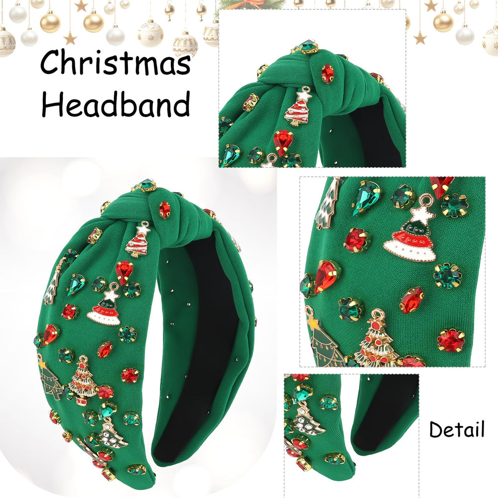 Diadema Jaciya con piedras rojas y verdes para brillo duradero.