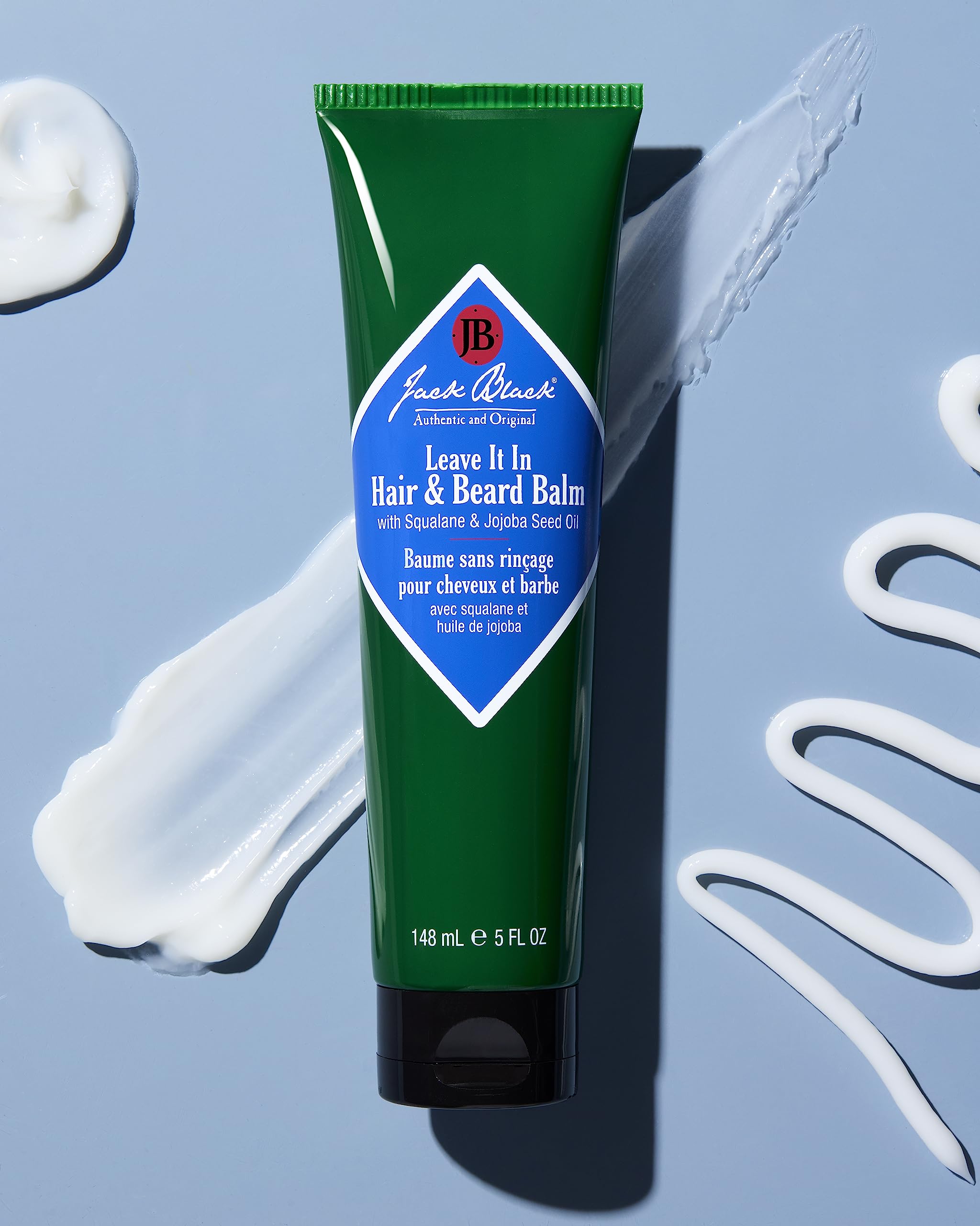 Jack Black Leave It In Balm, aplicación en cabello y barba, hidrata sin residuos.
