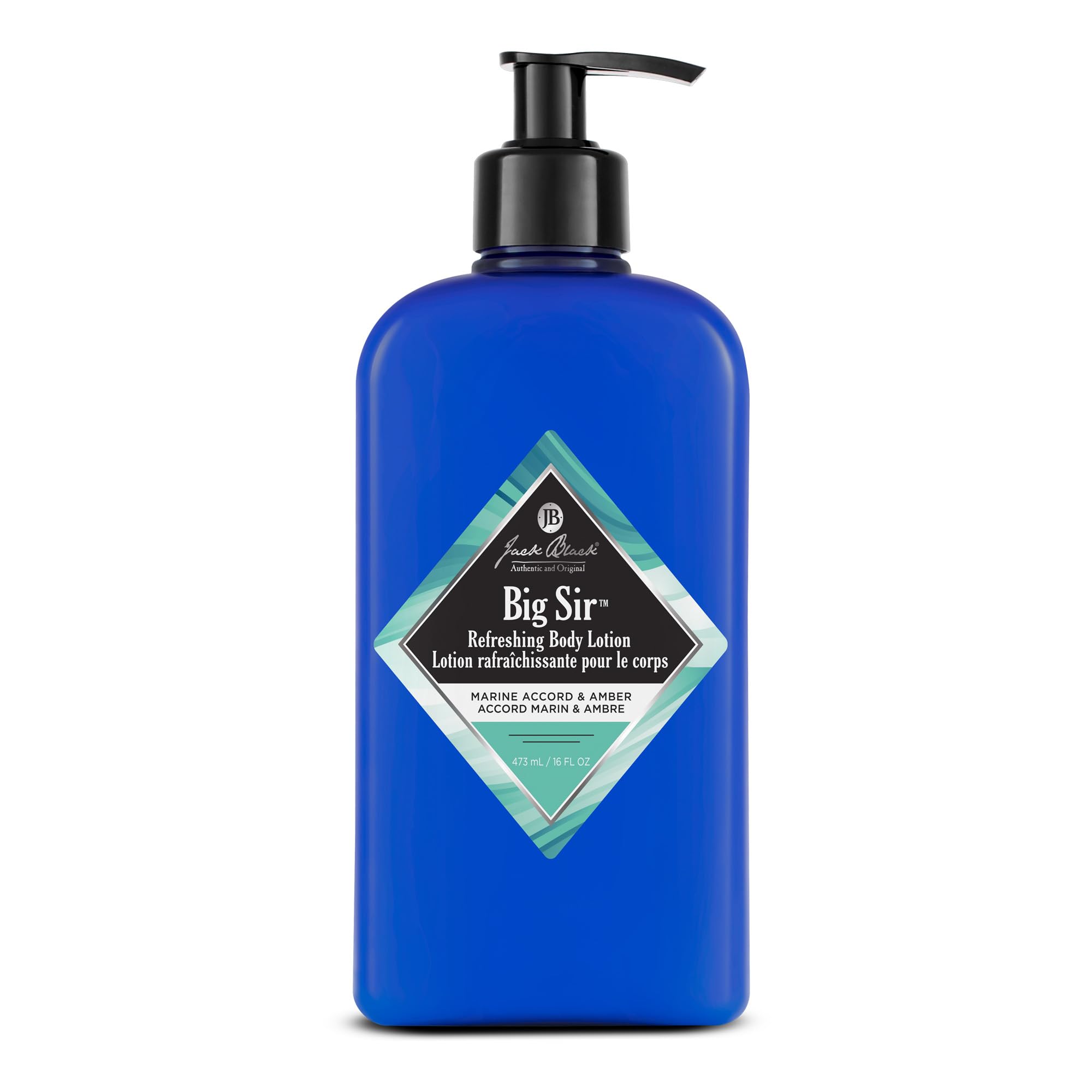 Jack Black Big Sir Body Lotion : flacon extérieur pour hydratation légère.