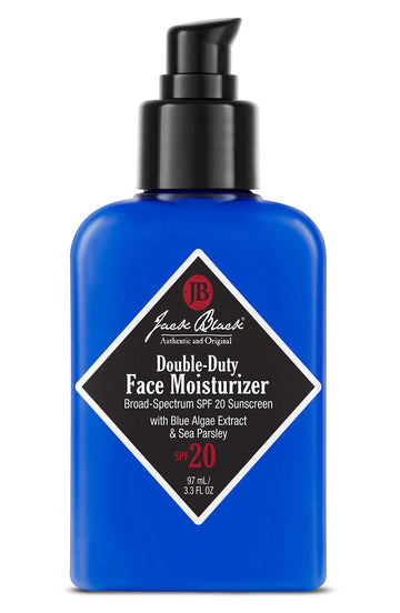 Jack Black crema facial doble uso SPF 20 para protección diaria e hidratación duradera
