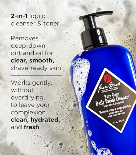 Exfoliante facial energizante de Jack Black para limpieza profunda.
