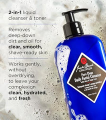 Exfoliante facial energizante de Jack Black para limpieza profunda.
