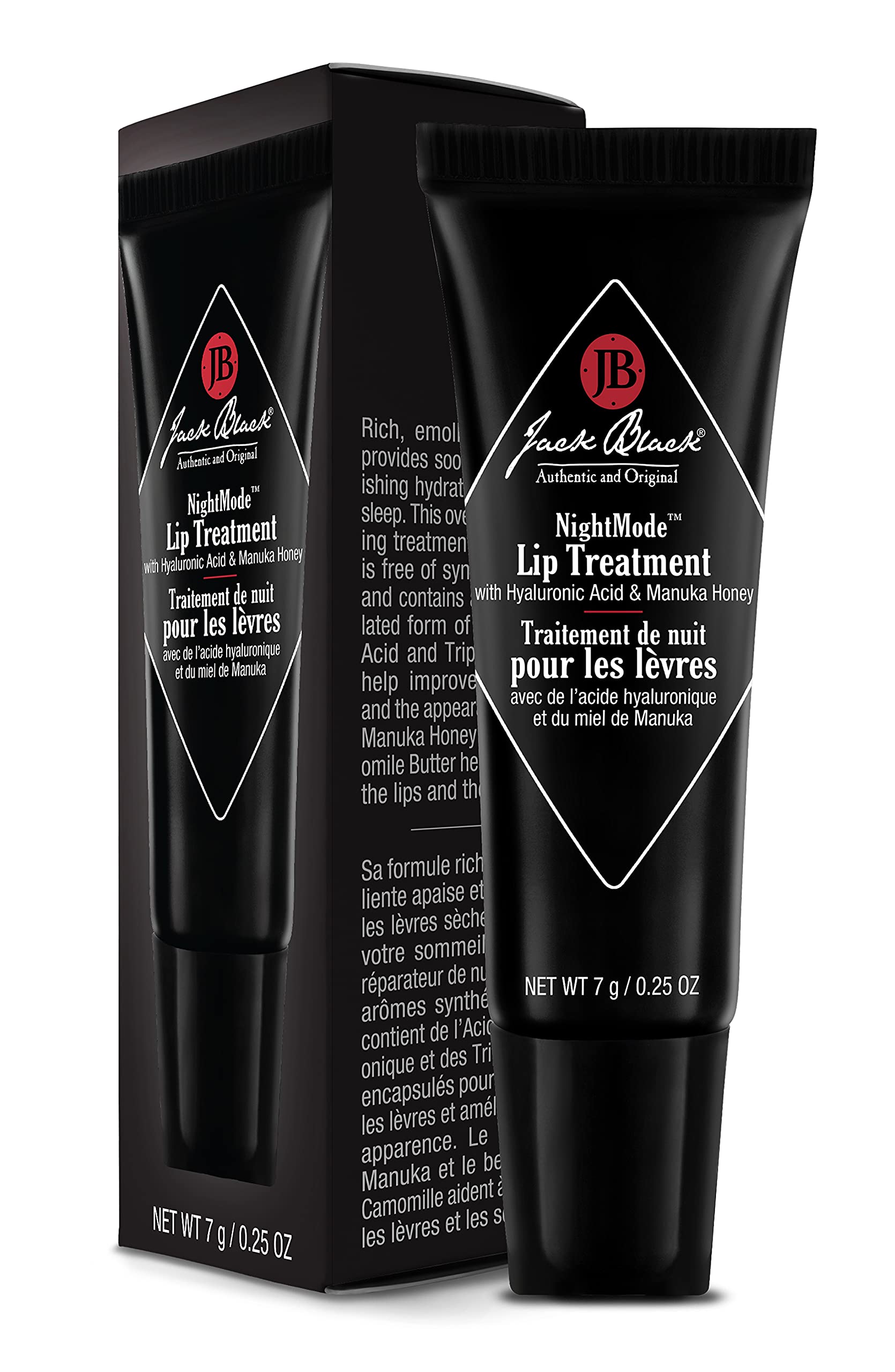 Jack Black NightMode, aplicador, aporta confort y flexibilidad a labios secos.