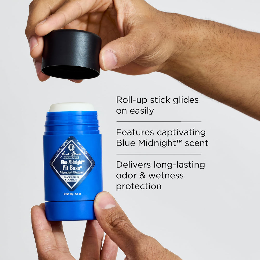 Jack Black Pit Boss azul medianoche aroma cítrico lavanda para uso diario