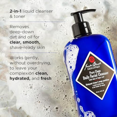 Jack Black Pure Clean Daily Cleanser, pompe, application facile et rapide