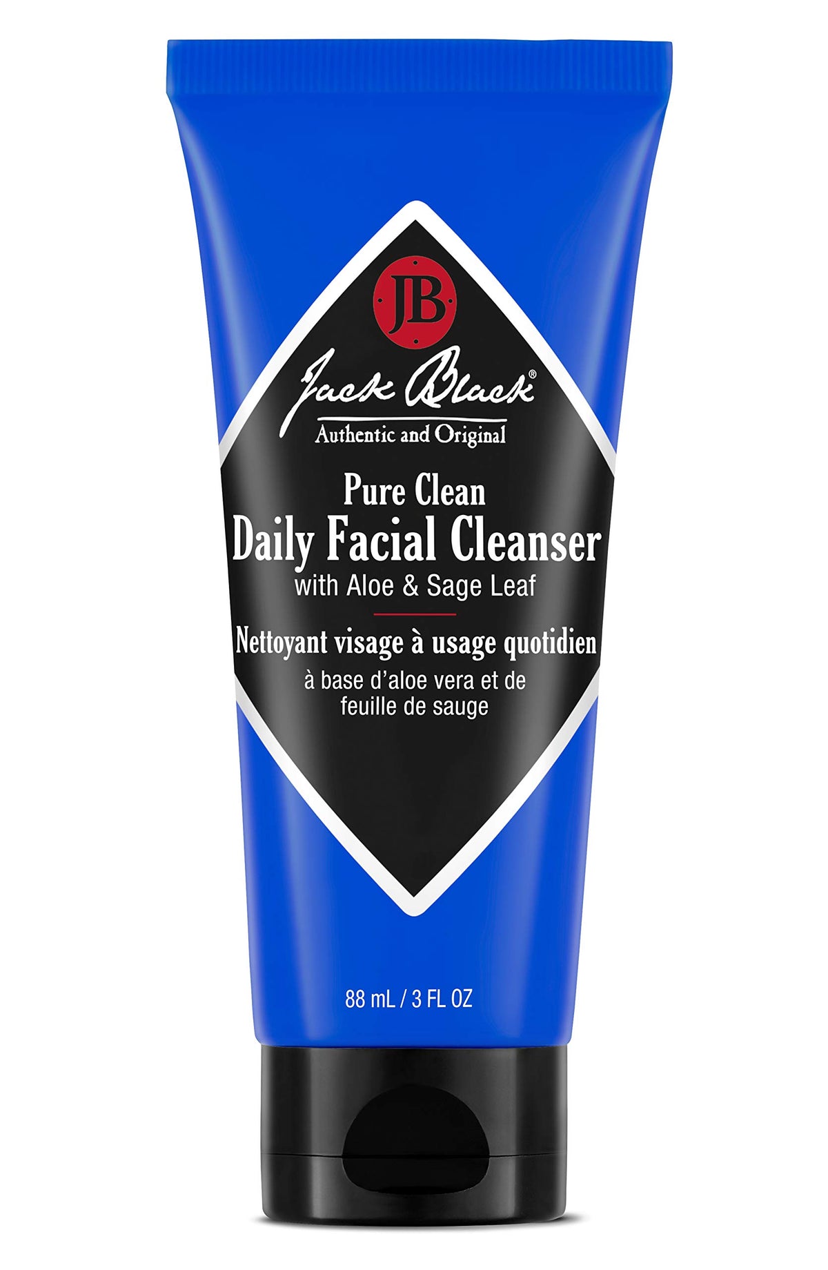 Jack Black Pure Clean Daily Facial Cleanser, botella, limpieza suave que prepara la piel para el afeitado