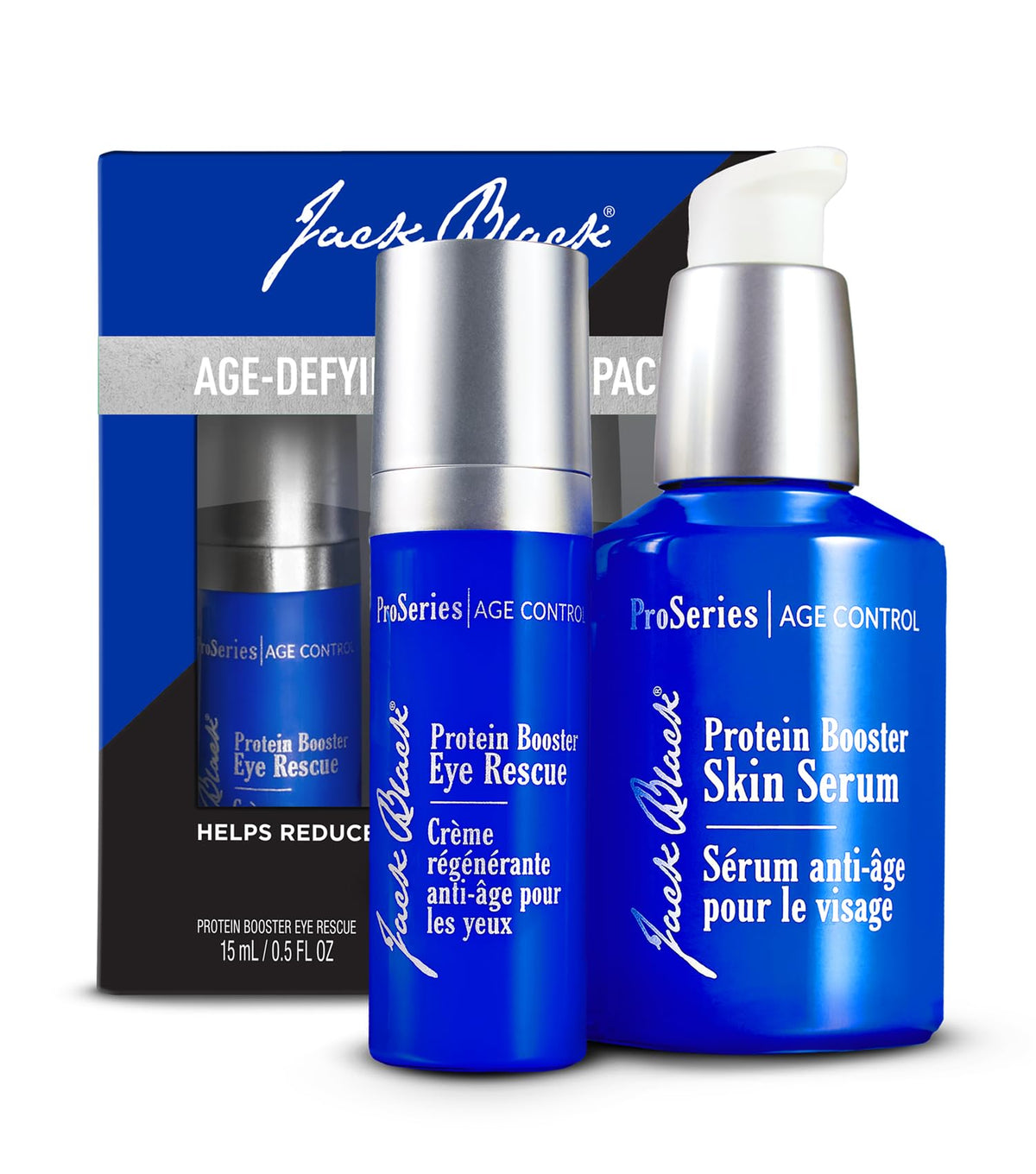 Sérum protéine Jack Black pour le visage, texture légère et absorption rapide.