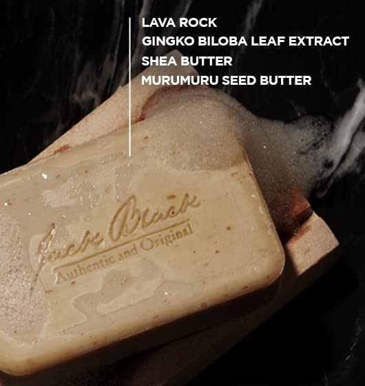 Jack Black Turbo Body Bar – roche de lave exfoliante pour polir la peau.