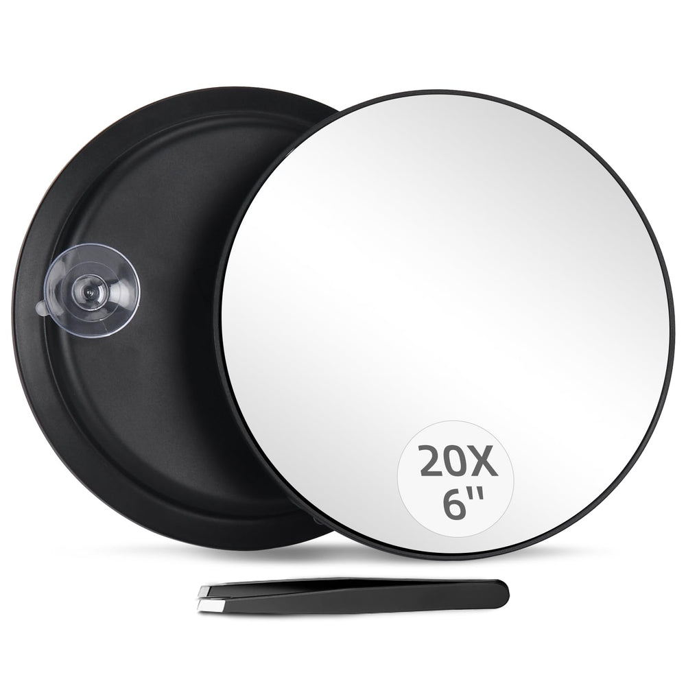 Espejo Jadazror 20x, vista frontal clara para detallar maquillaje