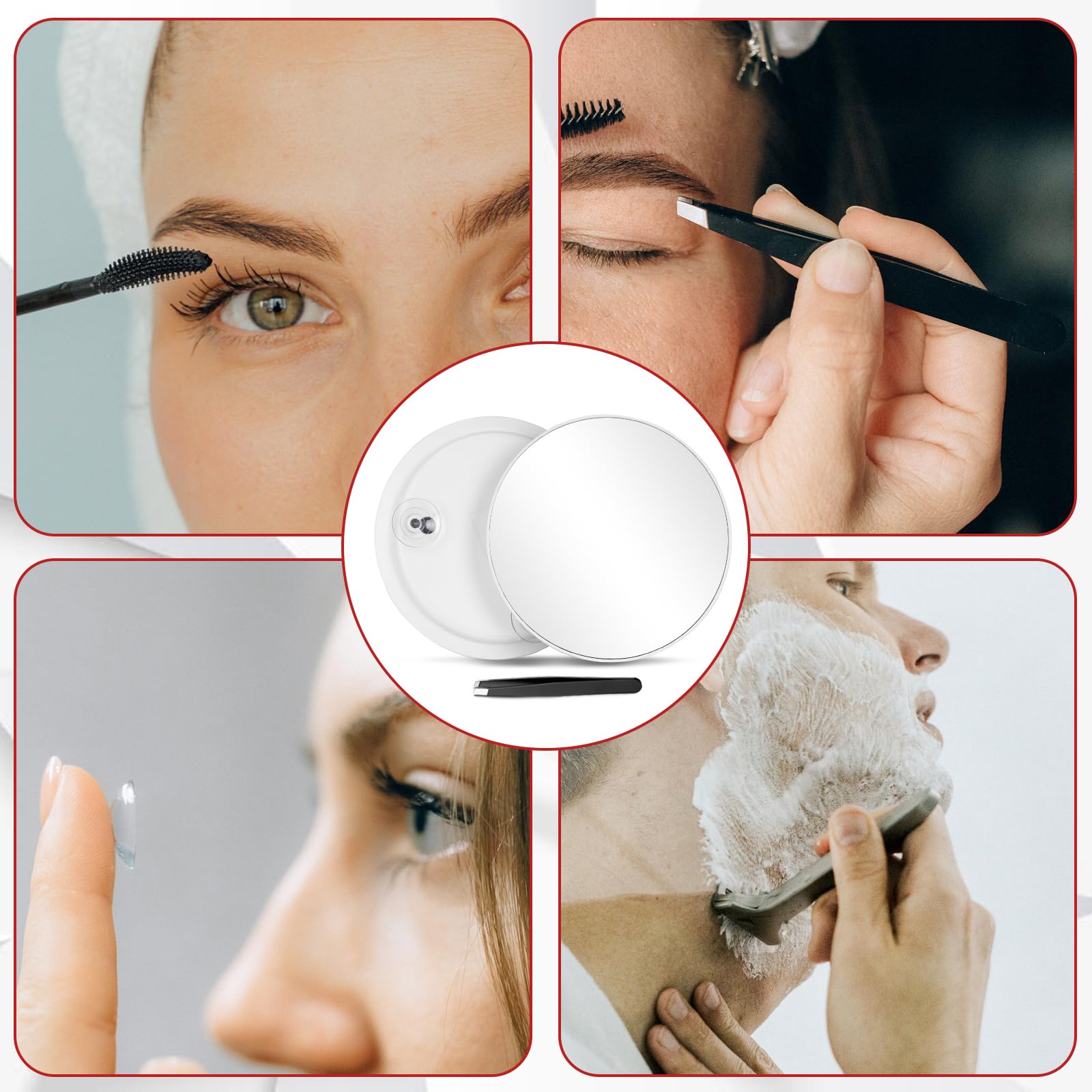 Jadazror espejo ideal para baño y escritorio