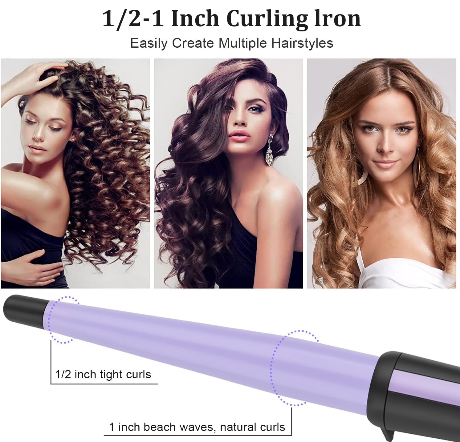 JAETON barril cerámico tourmalino para brillo suave y menos frizz