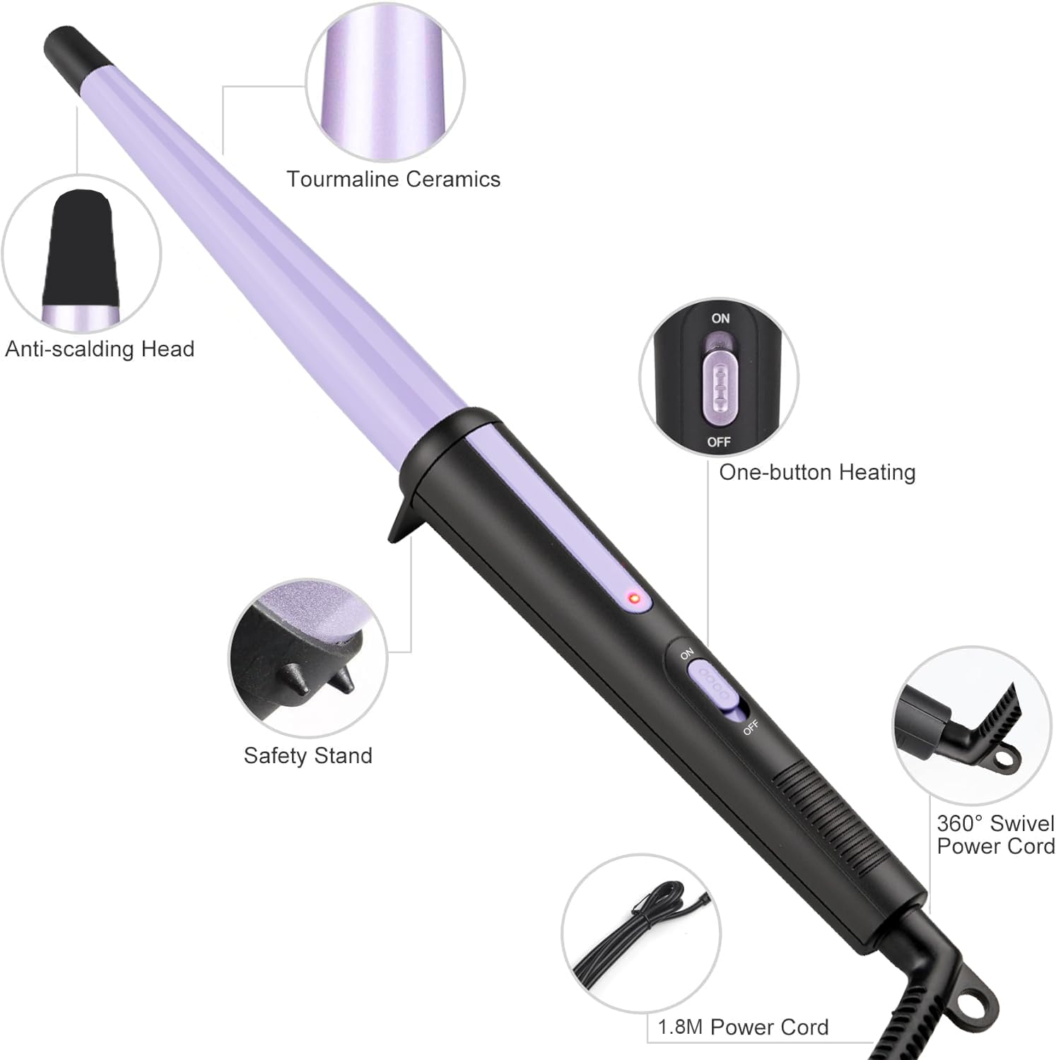 JAETON cable 360 grados giratorio para maniobras fáciles
