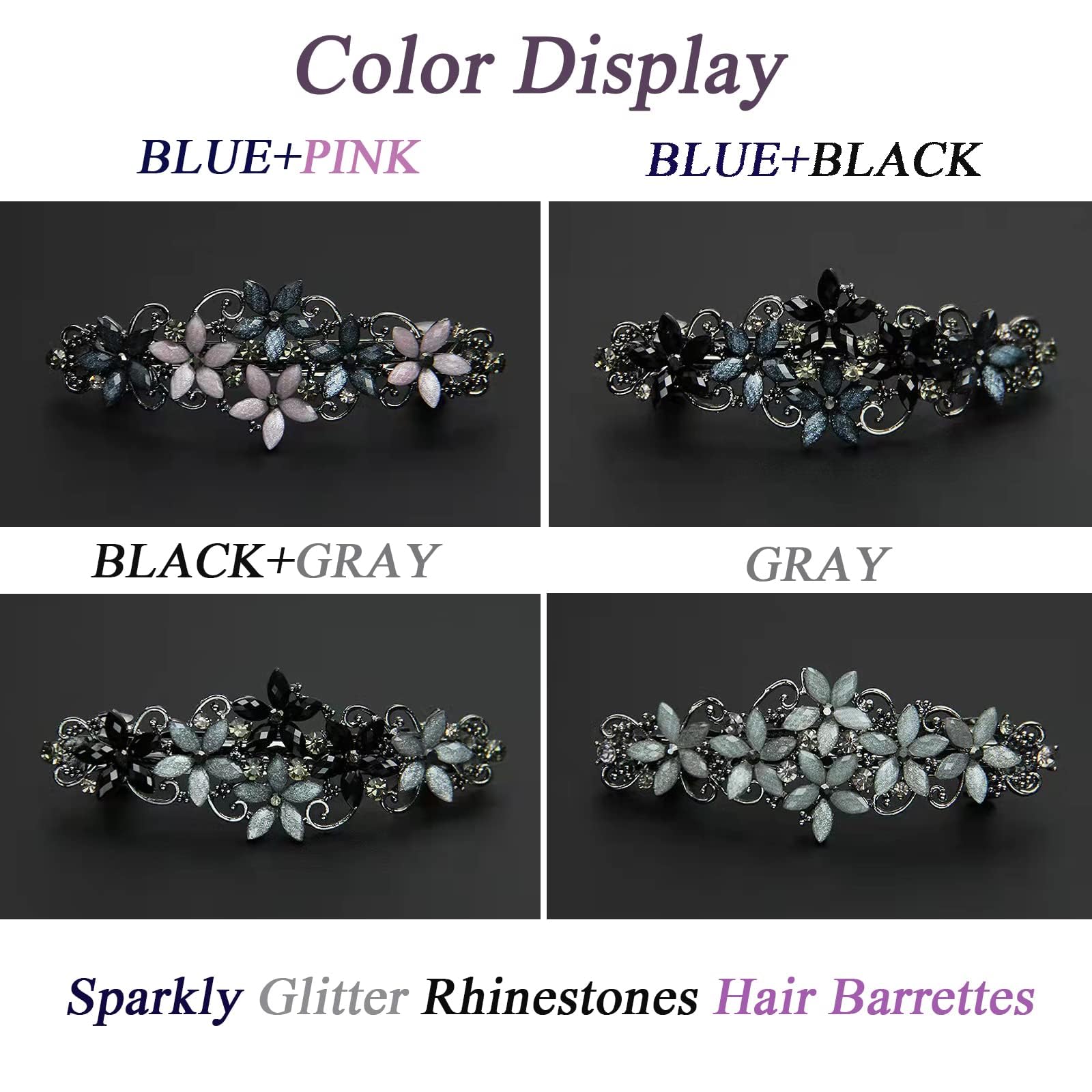 Jakeni pasador pelo estilo frances vintage con cristales para eventos formales.