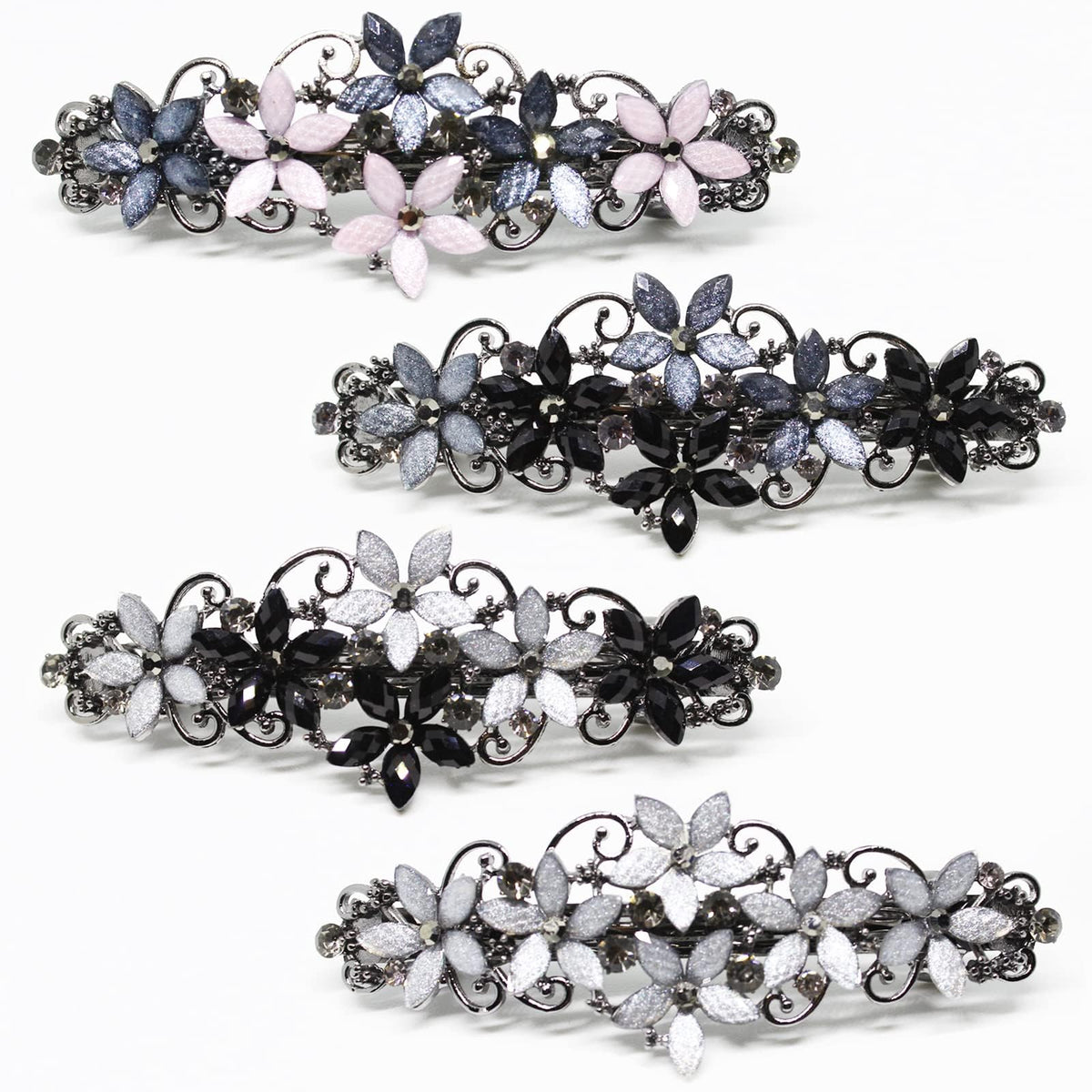 Jakeni pasador de pelo flor cristal brillante para peinados elegantes.