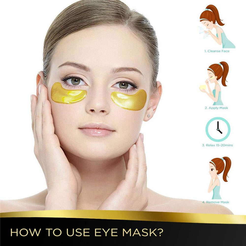 Parches Jakuva oro 24k: experiencia de spa para ojos revitalizados.
